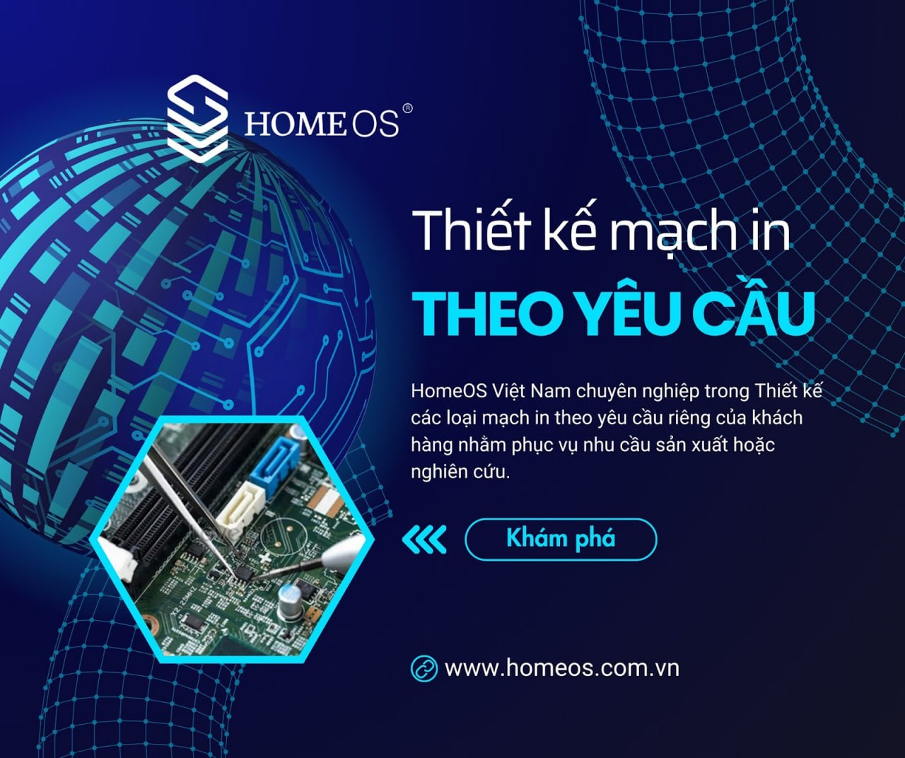 HomeOS — Thiết kế mạch in theo yêu cầu