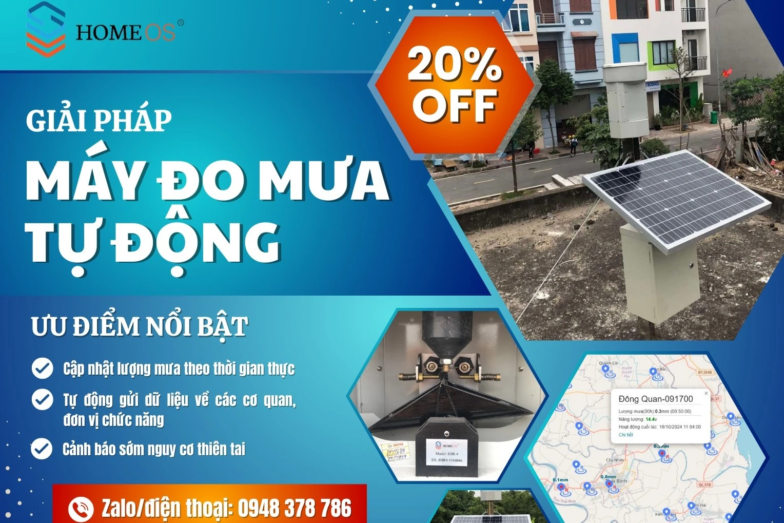 Trạm đo mưa tự động HomeOS: 5 công dụng nâng tầm nông nghiệp thông minh